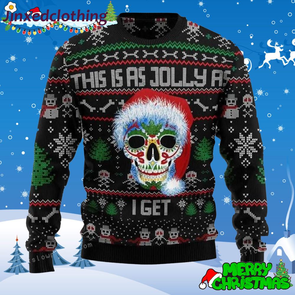 Sugar Skull Christmas Christmas Ugly Sweater Unisex 